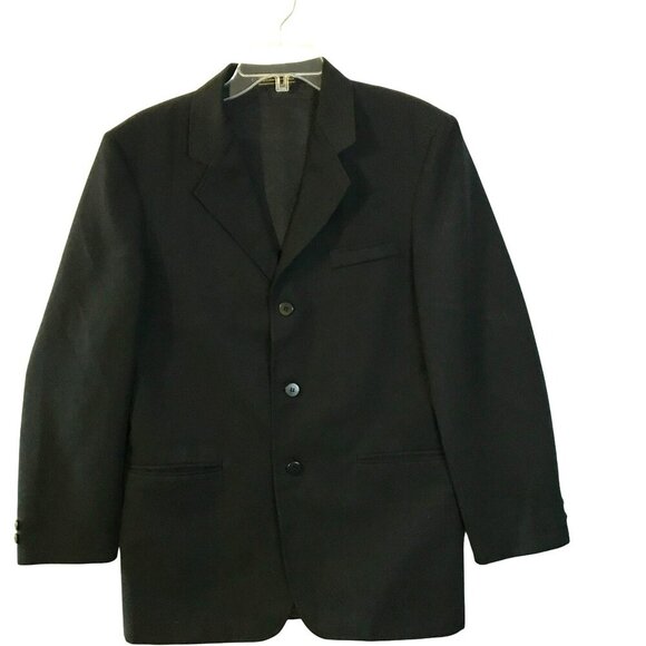 Unknown Brand Youth 3-Button Blazer Fully Lined Sz 20 Regular in Black - Picture 1 of 15
